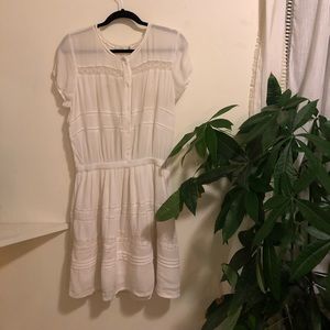 Aritzia White eyelet summer mini dress